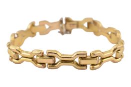 HALLMARKED 9CT GOLD FANCY LINK BRACELET