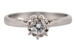 18CT GOLD & DIAMOND SOLITAIRE RING