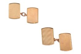 PAIR OF HALLMARKED 9CT GOLD CUFFLINKS
