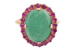GOLD & GEM SET HALO RING