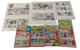 COMIC BOOKS - ORIGINAL 'PLAY HOUR' ILLUSTRATIONS / ARTWORK