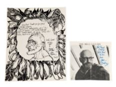 ARTISTS - JOHN BRATBY (D.1992) - LETTER PLUS SKETCH