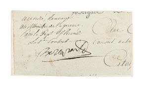 HISTORY - NAPOLEON I, NAPOLEON BONAPARTE - CLIPPED AUTOGRAPH