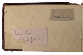 AUTOGRAPH ALBUM - ATTENBOROUGH, ASKEY, ENID BLYTON ETC