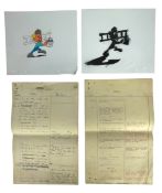 HAROLD WHITAKER - TWO SCRIPTS AND TWO ANIMATED CELS FEATURING 