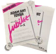 JUBILEE (1978 PUNK FILM) - EIGHT ORIGINAL VHS POSTERS