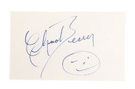 MUSIC - CHUCK BERRY - AUTOGRAPH IN BLUE INK
