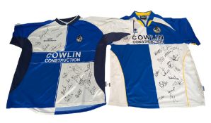 FOOTBALL - BRISTOL ROVERS - TWO SIGNED SHIRTS