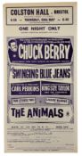 CHUCK BERRY - ORIGINAL FLYER FROM THE COLSTON HALL, BRISTOL
