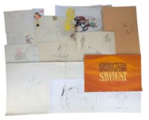 HAROLD WHITAKER - COLLECTION OF ANIMATION CELS, SKETCHES AND PRINTS