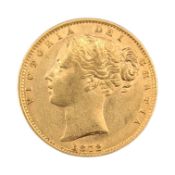 1872 QUEEN VICTORIA SHIELD BACK GOLD SOVEREIGN