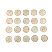 COLLECTION OF BRITISH CIRCULATED SILVER HALF CROWNS