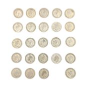 COLLECTION OF BRITISH CIRCULATED SILVER ONE SHILLINGS