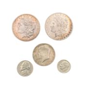 TWO 1880S USA MORGAN DOLLARS