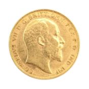 1908 KING EDWARD VII GOLD HALF SOVEREIGN