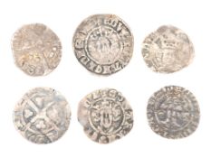 COLLECTION OF SIX BRITISH MEDIEVAL SILVER COINS
