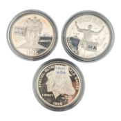 THREE 1995 USA OLYMPICS SILVER DOLLARS