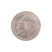 1866 GUATEMALA RAFAEL CARRERA SILVER PESO