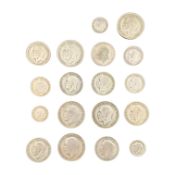 COLLECTION OF BRITISH CIRCULATED .500 SILVER COINS