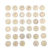 COLLECTION OF BRITISH CIRCULATED SILVER SIXPENCES