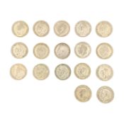 COLLECTION OF BRITISH CIRCULATED SILVER ONE FLORINS