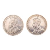 TWO KING GEORGE V CANADIAN SILVER DOLLARS