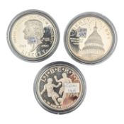 THREE 20TH CENTURY USA SILVER DOLLARS