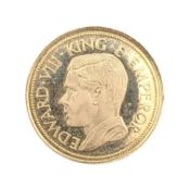 1936 EDWARD VIII FANTASY 9CT GOLD SOVEREIGN