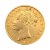 1869 QUEEN VICTORIA SHIELD BACK GOLD SOVEREIGN