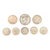 1826 KING GEORGE IV SILVER SHILLING & OTHER COINS