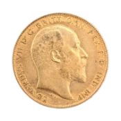 1909 KING EDWARD VII GOLD HALF SOVEREIGN