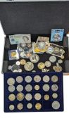 COLLECTION OF UK & FOREIGN UNCIRCULATED & USED CURRENCY COINS