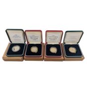 COLLECTION OF SILVER PROOF TWO POUNDS