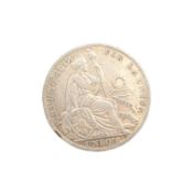 1893 PERUVIAN SILVER ONE SOL