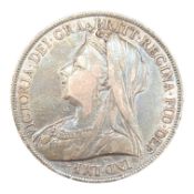 1900 QUEEN VICTORIA SILVER CROWN