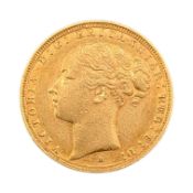 1885 QUEEN VICTORIA MELBOURNE MINT GOLD SOVEREIGN
