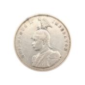 1890 WILLIAM I GERMAN EAST AFRICA ONE RUPEE