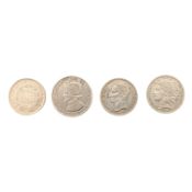 FOUR SOUTH/CENTRAL AMERICAN SILVER COINS