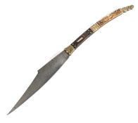 19TH CENTURY SPANISH NAVAJA FIGHTING KNIFE
