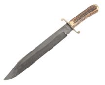 19TH CENTURY AMERICAN WELLS FARGO BOWIE KNIFE