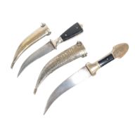 TWO VINTAGE PALESTINIAN JAMBIYA DAGGERS