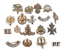 COLLECTION OF BRITISH MILITARY REGIMENT CAP BADGES