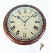 RAILWAYANA - LNER ORIGINAL STATION CLOCK 4417