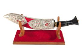DECORATIVE NEPALESE KUKRI KNIFE WITH DISPLAY STAND