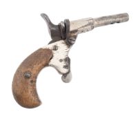 19TH CENTURY GERMAN BLANK FIRING MUFF PISTOL