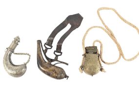 COLLECTION OF 19TH CENTURY OTTOMAN POWDER FLASKS
