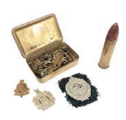 WWI FIRST WORLD WAR PRINCESS MARY TIN & CAP BADGES