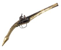 19TH CENTURY BALKAN MIQUELET FLINTLOCK PISTOL