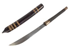 EARLY 20TH CENTURY BURMESE DHA SWORD