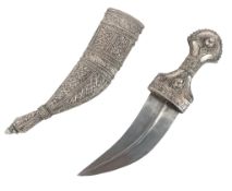 EARLY 20TH CENTURY SILVER YEMENI JAMBIYA